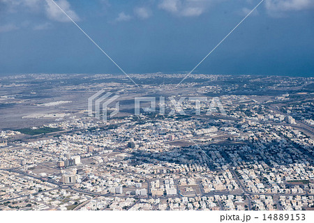 muscat arabic town aerial view landcape 14889153
