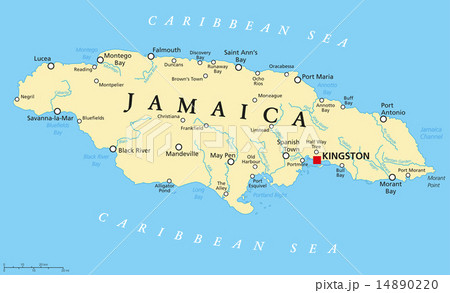 Jamaica Political Map Jamaica Political Map 14890220