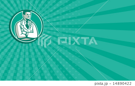 Business card Doctor Stethoscope Standing Retro Business card Doctor Stethoscope Standing Retro 14890422