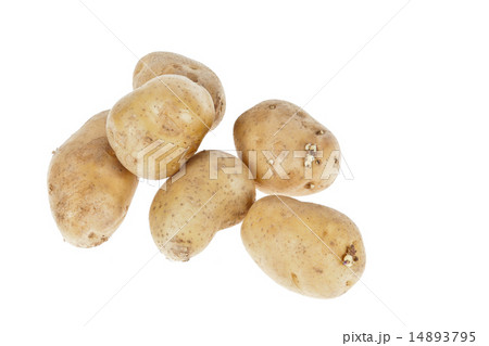 Fresh potatoes on white background Fresh potatoes on white background 14893795