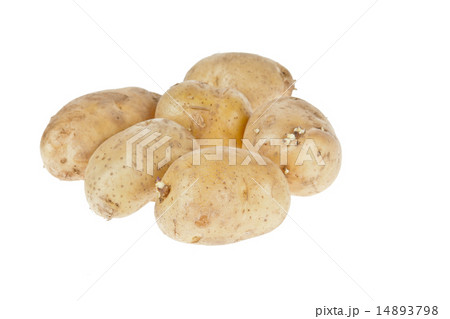 Fresh potatoes on white background Fresh potatoes on white background 14893798
