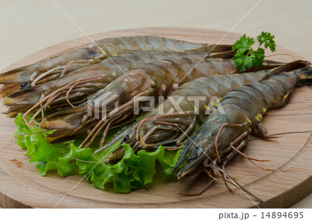 Raw tiger shrimps Raw tiger shrimps 14894695
