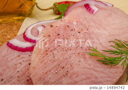 Raw turkey steak Raw turkey steak 14894742