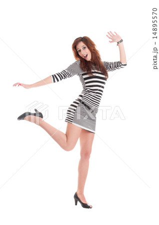 Prisoner woman fun posing in costume Prisoner woman fun posing in costume 14895570
