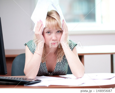 Closeup portrait of cute young business woman Closeup portrait of cute young business woman 14895687