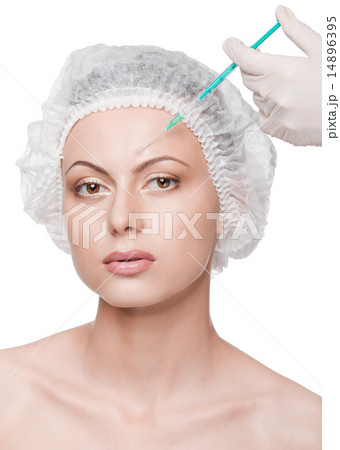 Cosmetic botox injection in the beauty face Cosmetic botox injection in the beauty face 14896395