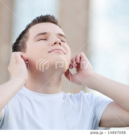 Young attractive man with headphones 14897098
