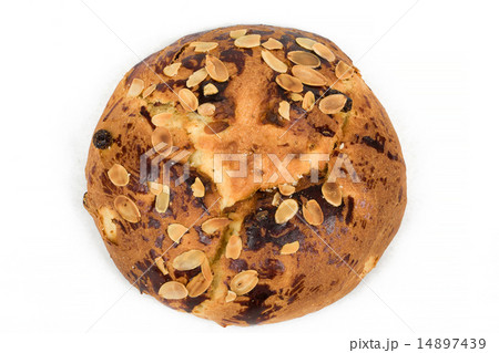 homemade czech Easter Cake With Almonds on white 14897439
