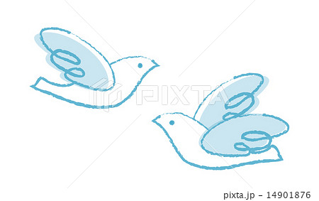 Flapping Bird Crayon Touch Stock Illustration