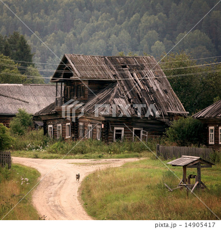 wooden house in the Russian village wooden house in the Russian village 14905417