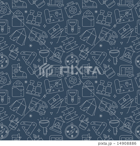 camping line icon pattern set camping line icon pattern set 14908886