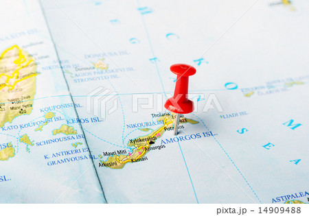 Amorgos island  Greece  map 14909488