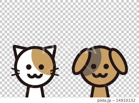 猫と犬のアイコンのイラスト素材