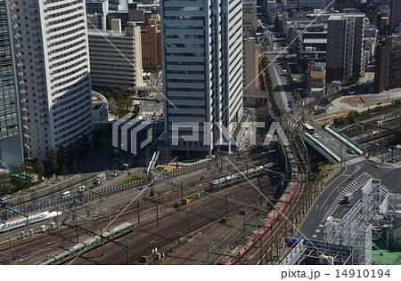 品川駅俯瞰 大阪方面 15年3月撮影の写真素材