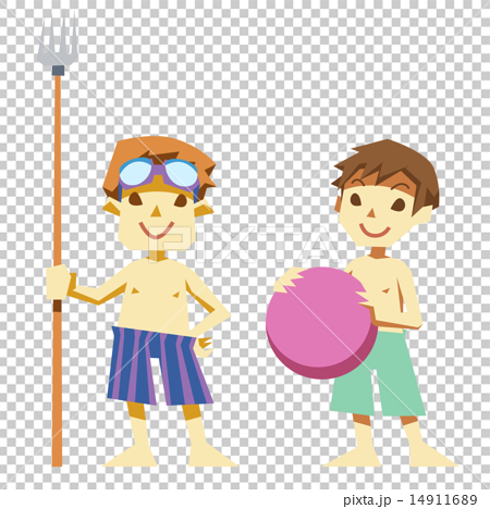 夏の水着のサバイバル少年たち 14911689