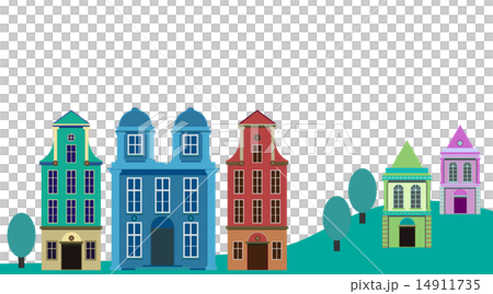 Illustration of a city with a hill Illustration of a city with a hill 14911735