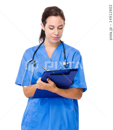 Woman write on clipboard Woman write on clipboard 14912602