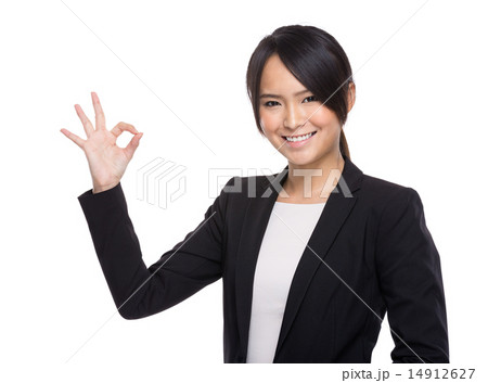 Business woman with ok sign Business woman with ok sign 14912627
