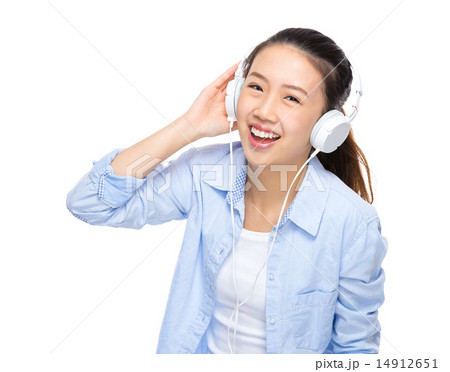 Woman with headphone Woman with headphone 14912651