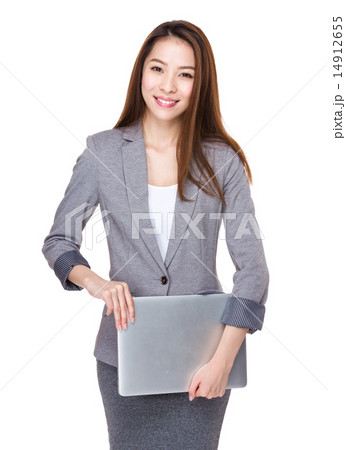 Businesswoman hold with laptop Businesswoman hold with laptop 14912655