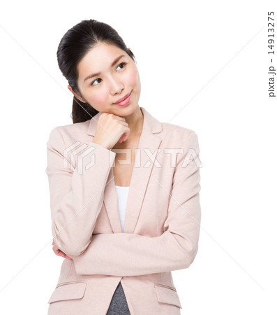 Businesswoman think of idea 14913275