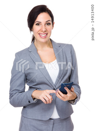 Businesswoman use of cellphone Businesswoman use of cellphone 14913400