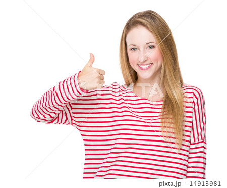 Woman with thumb up 14913981