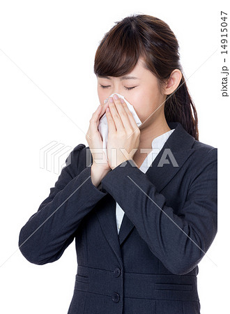 Businesswoman with allergy Businesswoman with allergy 14915047