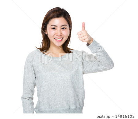 Woman with thumb up 14916105