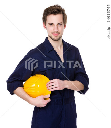 Construction worker hold with helmet Construction worker hold with helmet 14916746