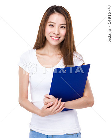 Asian Woman with Clipboard Asian Woman with Clipboard 14916747