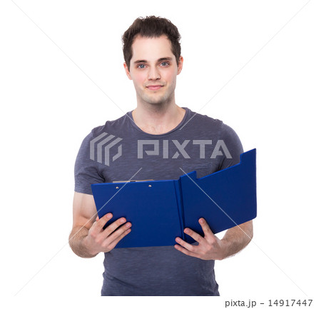 Man hold with clipboard Man hold with clipboard 14917447