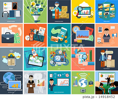 Set of business concepts on banners 14918452
