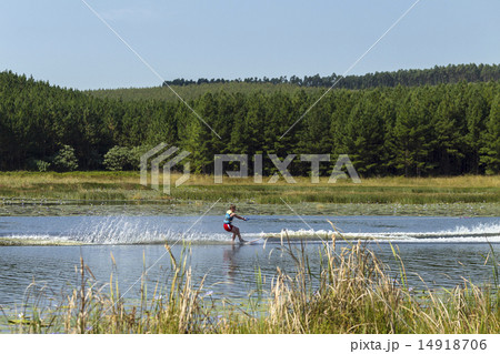 Teenager Water-Skiing Landscape Teenager Water-Skiing Landscape 14918706
