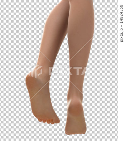 女性の素足　お手入れ用品用イメージイラスト 14924559