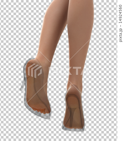 女性の素足　お手入れ用品用イメージイラスト 14924560