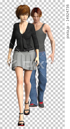 ストーカーイメージ　被写界深度付き　３DCGイラスト素材 14924736