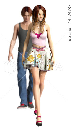 ストーカーイメージ　被写界深度付き　３DCGイラスト素材 14924737