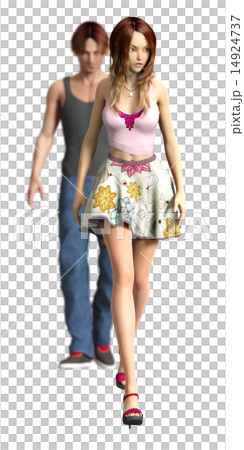 ストーカーイメージ　被写界深度付き　３DCGイラスト素材 14924737