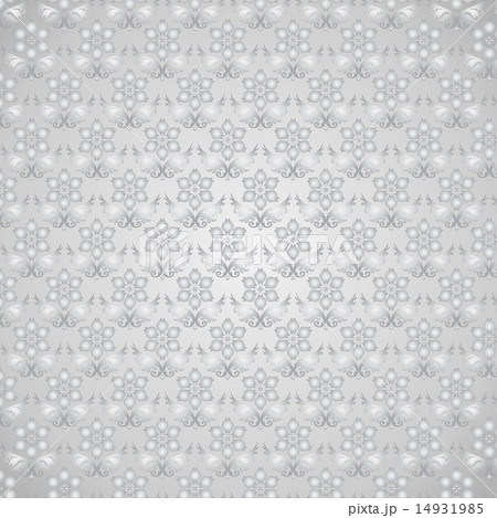 Silver Damask Flower Pattern on Pastel Background 14931985