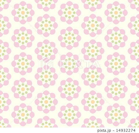 pink vintage flower pattern on pastel backgroundのイラスト素材