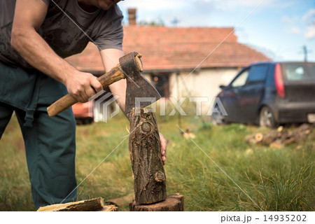 Firewood and old axe Firewood and old axe 14935202