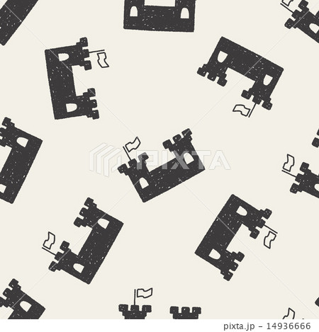 doodle house seamless pattern background 14936666