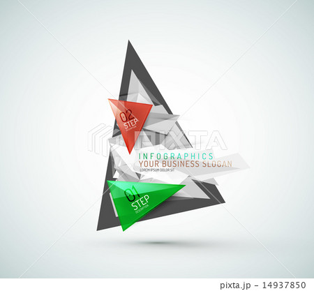 Triangle shape modern paper infographics Triangle shape modern paper infographics 14937850