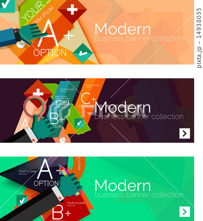 Modern flat design infographic banners Modern flat design infographic banners 14938035