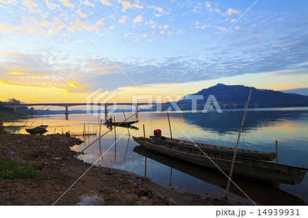 Fishing boats in the Mekong River Fishing boats in the Mekong River 14939931