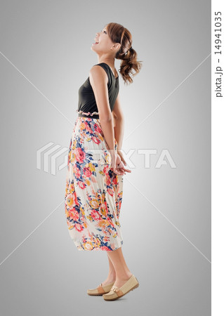 Attractive Asian woman with maxi dresses Attractive Asian woman with maxi dresses 14941035