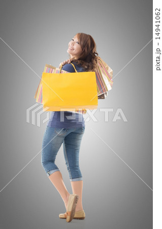 Cheerful shopping woman 14941062