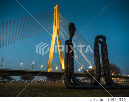 Quay of Daugava river in Riga, 14944550