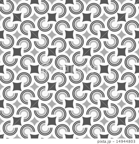 3D gray c shapes with dark pointy squares 14944803